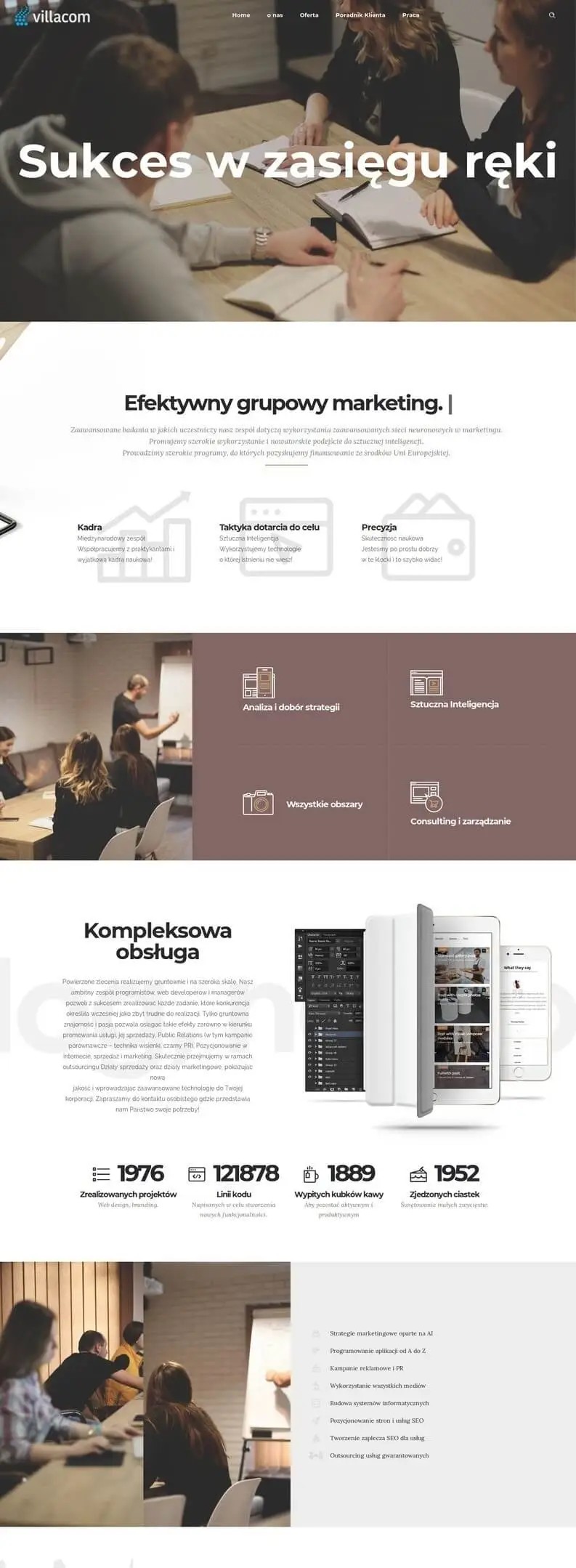 Portfolio strony Villacom